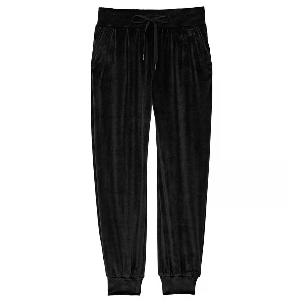 Victorias Secret Velour Black Joggers